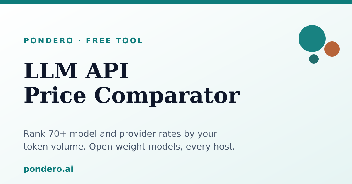 LLM API Price Comparator cover